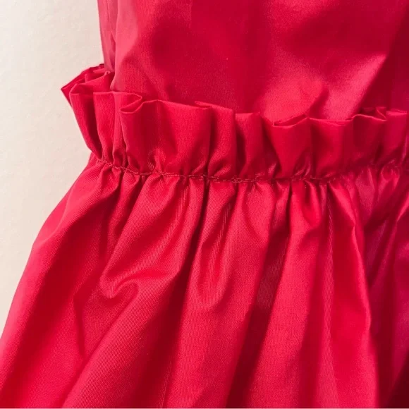 Rare Moschino 2008 Runway Silk Red Maxi Dress Puffball Bubble Hem Womens Size 8 - Picture 8 of 17